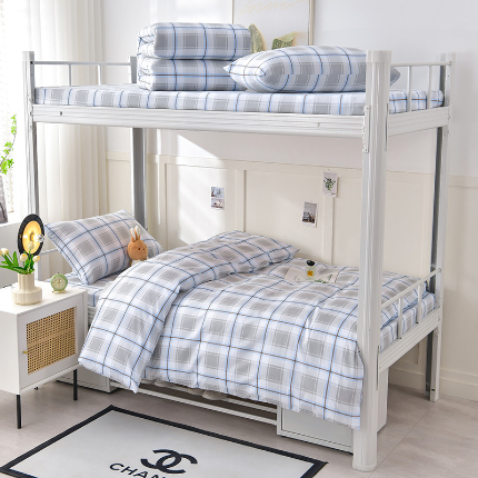 91家纺网 家纺一手货源 找家纺 （总）斯尔顿 2025新款全棉13070学生三件套小清新款六件套宿舍上下铺床品职工单位第二批