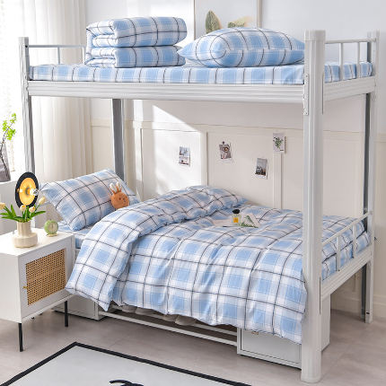 91家纺网 家纺一手货源 找家纺 （总）斯尔顿 2025新款全棉13070学生三件套小清新款六件套宿舍上下铺床品职工单位第二批