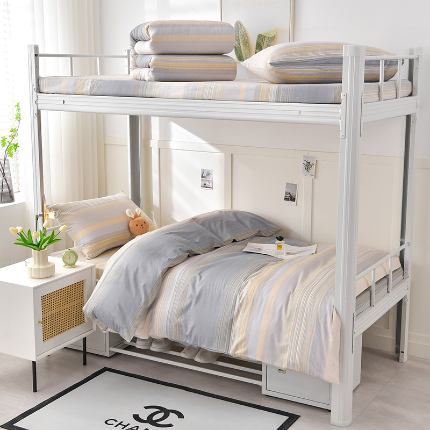 91家纺网 家纺一手货源 找家纺 （总）斯尔顿 2025新款全棉13070学生三件套小清新款六件套宿舍上下铺床品职工单位第二批