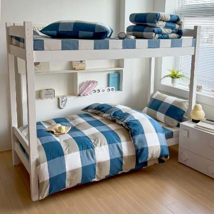 91家纺网 家纺一手货源 找家纺 （总）2025春夏新款100%全棉纯棉学生六件套床单款三件套上下铺宿舍六件套一整套 