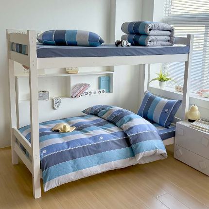 91家纺网 家纺一手货源 找家纺 （总）2025春夏新款100%全棉纯棉学生六件套床单款三件套上下铺宿舍六件套一整套 