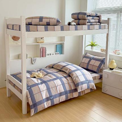 91家纺网 家纺一手货源 找家纺 （总）2025春夏新款100%全棉纯棉学生六件套床单款三件套上下铺宿舍六件套一整套 