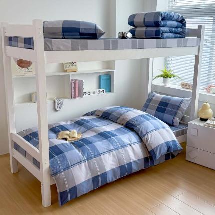 91家纺网 家纺一手货源 找家纺 （总）2025春夏新款100%全棉纯棉学生六件套床单款三件套上下铺宿舍六件套一整套 