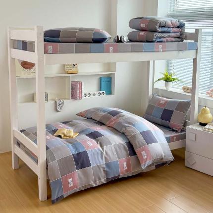 91家纺网 家纺一手货源 找家纺 （总）2025春夏新款100%全棉纯棉学生六件套床单款三件套上下铺宿舍六件套一整套 