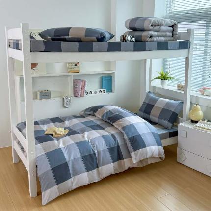 91家纺网 家纺一手货源 找家纺 （总）2025春夏新款100%全棉纯棉学生六件套床单款三件套上下铺宿舍六件套一整套 