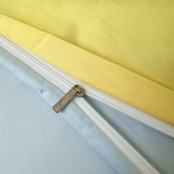 91家纺网 家纺一手货源 找家纺 （总）兰紫橙家纺 2025新款简约款13372喷气全棉纯色双拼四件套