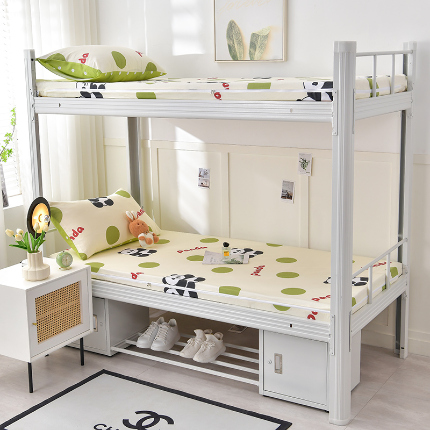 91家纺网 家纺一手货源 找家纺 （总）斯尔顿 2025新款13070全棉纯棉印花学生宿舍上下铺套件-第二批单品床垫套床垫套单件