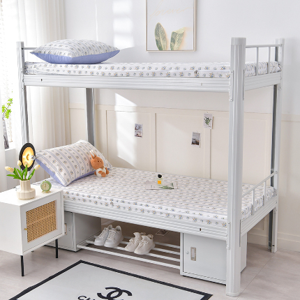 91家纺网 家纺一手货源 找家纺 （总）斯尔顿 2025新款13070全棉纯棉印花学生宿舍上下铺套件-第二批单品床垫套床垫套单件