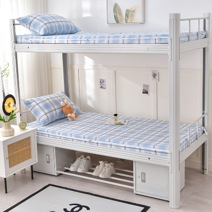 91家纺网 家纺一手货源 找家纺 （总）斯尔顿 2025新款13070全棉纯棉印花学生宿舍上下铺套件-第二批单品床垫套床垫套单件