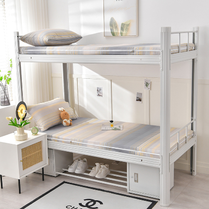 91家纺网 家纺一手货源 找家纺 （总）斯尔顿 2025新款13070全棉纯棉印花学生宿舍上下铺套件-第二批单品床垫套床垫套单件