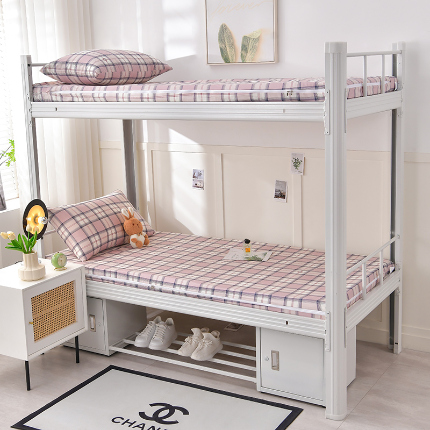 91家纺网 家纺一手货源 找家纺 （总）斯尔顿 2025新款13070全棉纯棉印花学生宿舍上下铺套件-第二批单品床垫套床垫套单件