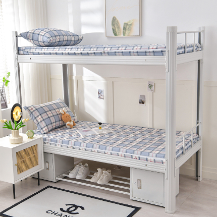 91家纺网 家纺一手货源 找家纺 （总）斯尔顿 2025新款13070全棉纯棉印花学生宿舍上下铺套件-第二批单品床垫套床垫套单件