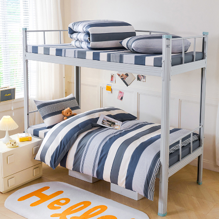 91家纺网 家纺一手货源 找家纺 （总）斯尔顿 2025新款13070全棉纯棉印花学生宿舍上下铺三件套-第一批