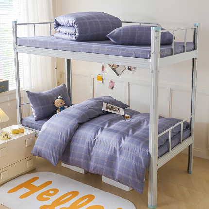 91家纺网 家纺一手货源 找家纺 （总）斯尔顿 2025新款13070全棉纯棉印花学生宿舍上下铺三件套-第一批