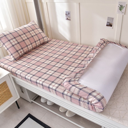 91家纺网 家纺一手货源 找家纺 （总）斯尔顿 2025新款13070全棉纯棉印花学生宿舍上下铺套件-第二批单品床笠床笠单件