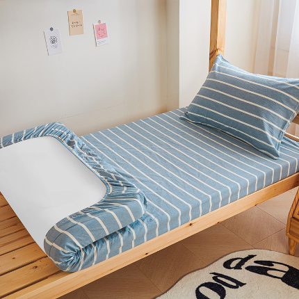 91家纺网 家纺一手货源 找家纺 （总）斯尔顿 2025新款A类全棉色织水洗棉单床笠-第二批