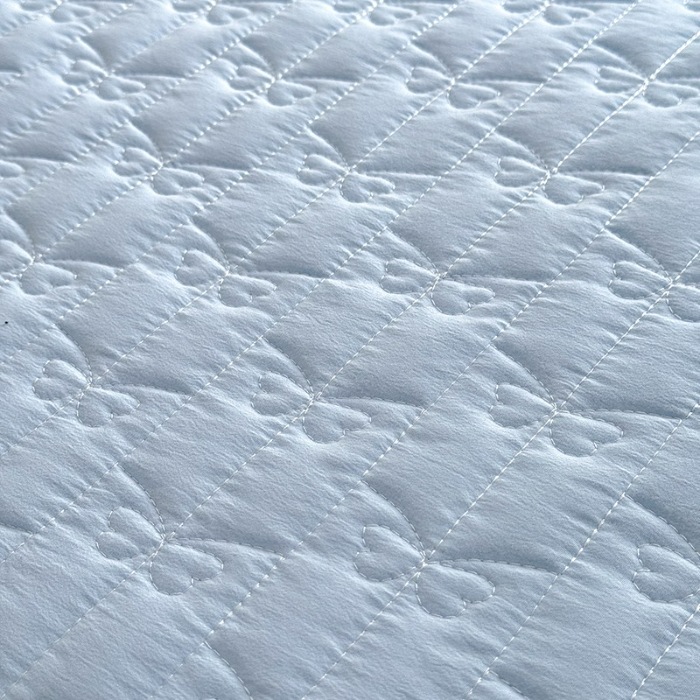 91家纺网 家纺一手货源 找家纺 漫布云家纺2025夏季新款法式公主风甜美少女心超柔水洗棉床盖款夏被四件套云感皱皱棉蕾丝花边床裙款四件套 幻蝶-婴儿蓝 