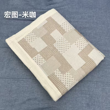 91家纺网 家纺一手货源 找家纺 （总）鲁爱家纺供货2025新款棉麻手包边夏被（纯跑量）