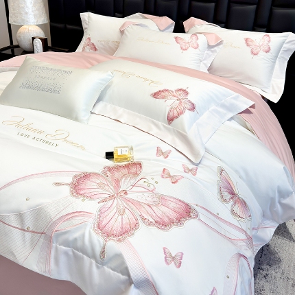 （总）星蕴家纺 2025新款新款全棉刺绣四件套-露娜【高档礼盒包装】