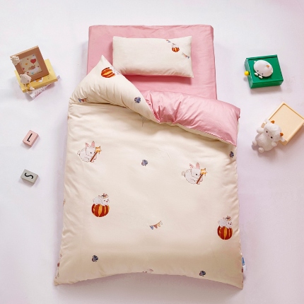 91家纺网 家纺一手货源 找家纺 （总）御棉坊2025新款A类60支长绒棉数码印花幼儿园儿童三件套多件套