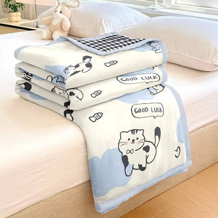 91家纺网 家纺一手货源 找家纺 （总）友承家纺 2025新款舒适印花水洗棉夏被