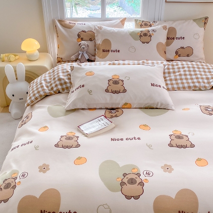 91家纺网 家纺一手货源 找家纺 （总）友承家纺 2025新款芦荟棉亲肤四件套