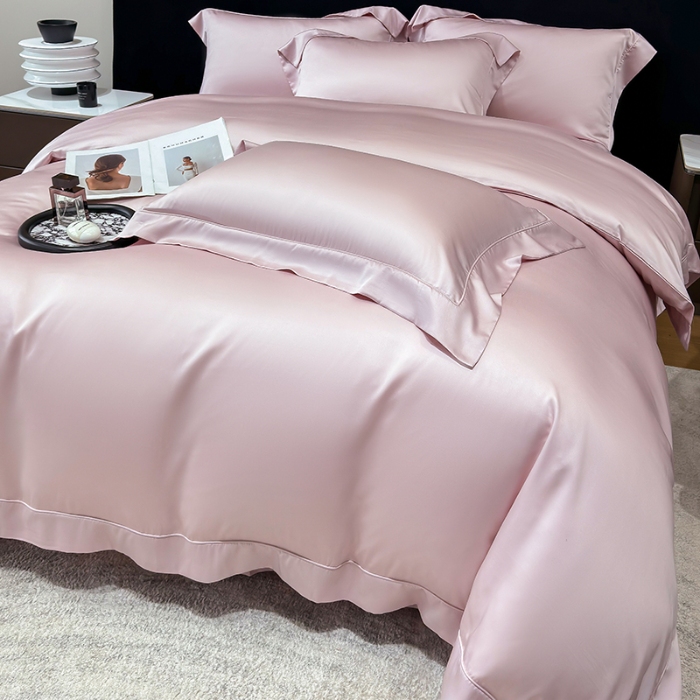 91家纺网 家纺一手货源 找家纺 （总）【兰精公司授权】星蕴家纺 2025新款奥地利兰精天丝莱赛尔纯色埋绳款四件套-莱恩