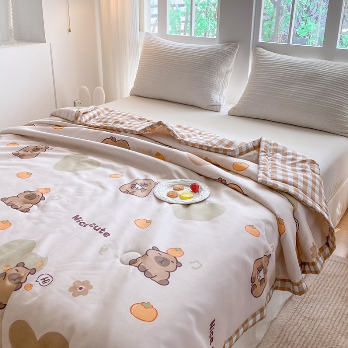 91家纺网 家纺一手货源 找家纺 （总）友承家纺 2025新款舒适印花水洗棉夏被