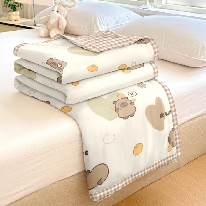 91家纺网 家纺一手货源 找家纺 （总）友承家纺 2025新款舒适印花水洗棉夏被