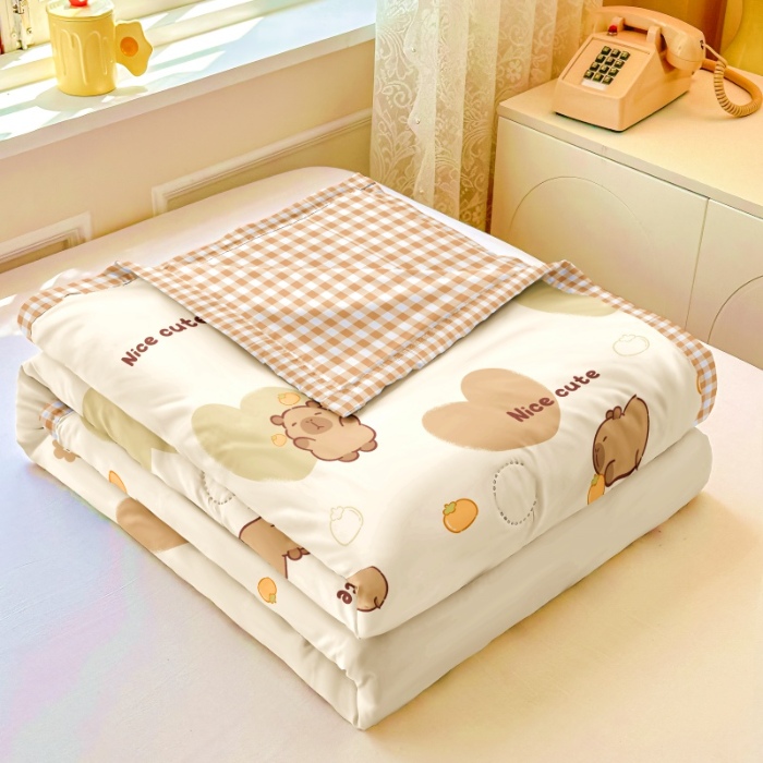 91家纺网 家纺一手货源 找家纺 （总）友承家纺 2025新款舒适印花水洗棉夏被