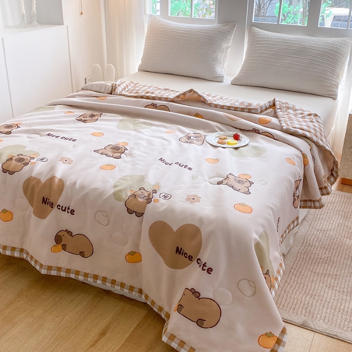 91家纺网 家纺一手货源 找家纺 （总）友承家纺 2025新款舒适印花水洗棉夏被