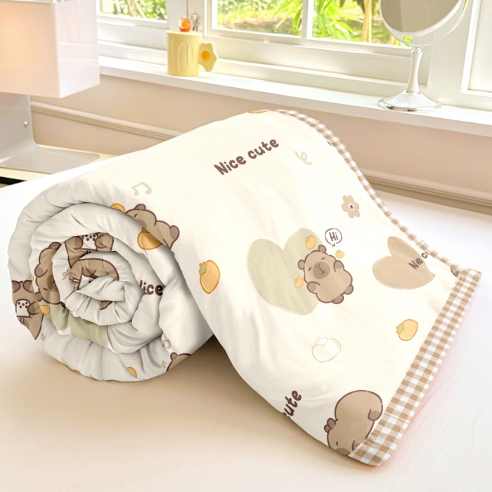 91家纺网 家纺一手货源 找家纺 （总）友承家纺 2025新款舒适印花水洗棉夏被