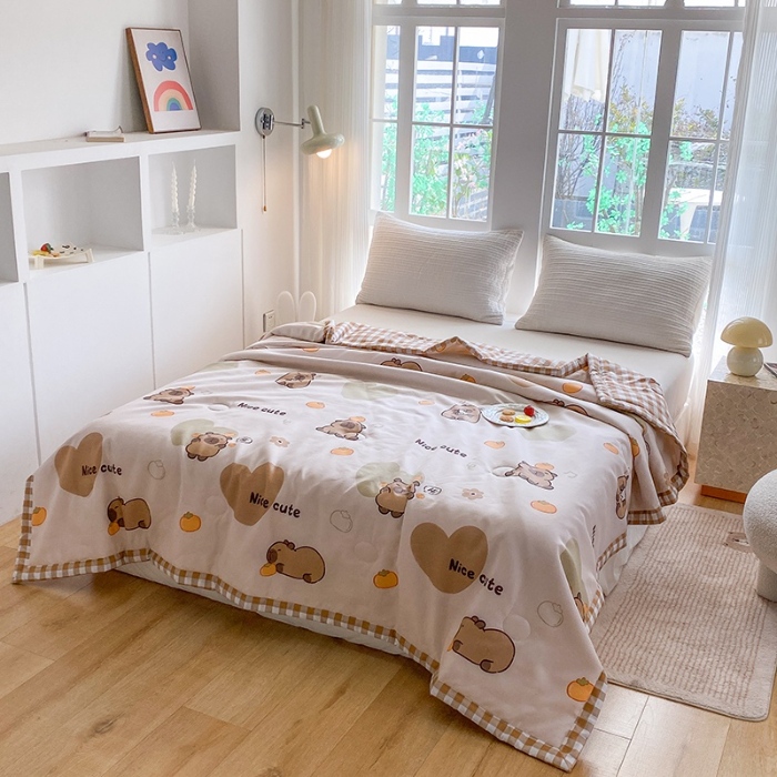 91家纺网 家纺一手货源 找家纺 （总）友承家纺 2025新款舒适印花水洗棉夏被