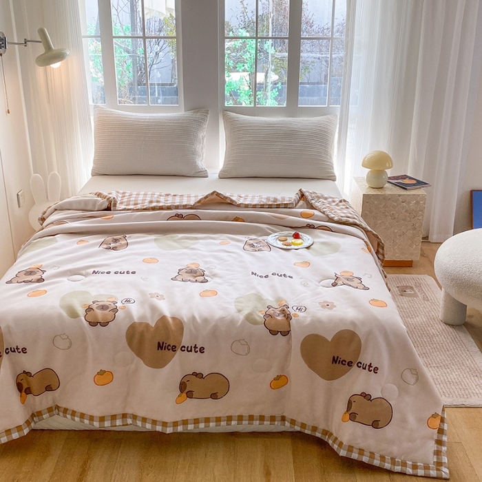 91家纺网 家纺一手货源 找家纺 （总）友承家纺 2025新款舒适印花水洗棉夏被