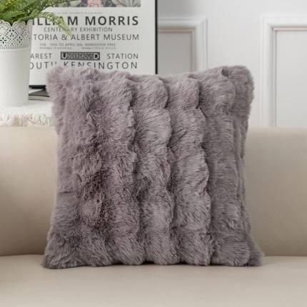 91家纺网 家纺一手货源 找家纺 （总）2025年加厚爆款仿兔毛绒抱枕套加厚泡泡绒抱枕靠垫