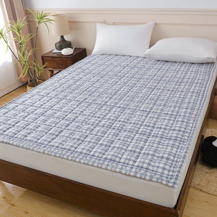 2025新款色织全棉水洗棉新疆棉花床垫 尚彩灰