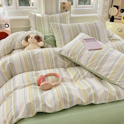 91家纺网 家纺一手货源 找家纺 （总）（总）2025新款13070全棉纯棉四件套超柔印花卡通系列软糯透气床单被套枕套床品套件