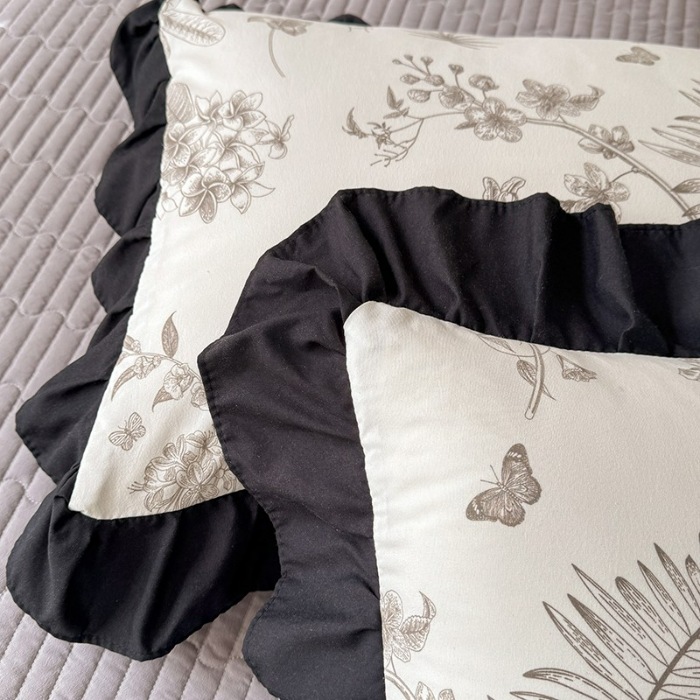 91家纺网 家纺一手货源 找家纺 苏米娜家纺2025新款春夏法式A类母婴级针织双层纱床盖款四件套赫本风全棉纯棉麻泡泡棉小竺棉超柔水洗棉床单床盖款 赫本风-繁花 