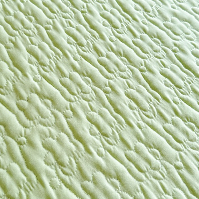 91家纺网 家纺一手货源 找家纺 苏米娜2026春夏新品韩版公主风超柔水洗棉床盖四件套刺绣针织棉双层纱纯棉棉麻全棉公主风床盖款四件套  秘密花园—新芽绿