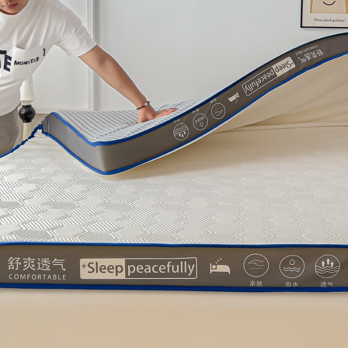 91家纺网 家纺一手货源 找家纺 MOA床垫 2025最新款加厚海绵床垫卧室软垫乳胶床垫学生宿舍记忆棉床垫 凌云（白）厚6.5cm