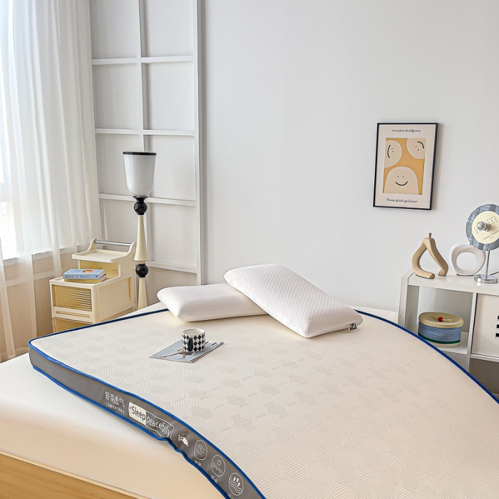 91家纺网 家纺一手货源 找家纺 MOA床垫 2025最新款加厚海绵床垫卧室软垫乳胶床垫学生宿舍记忆棉床垫 凌云（白）厚6.5cm