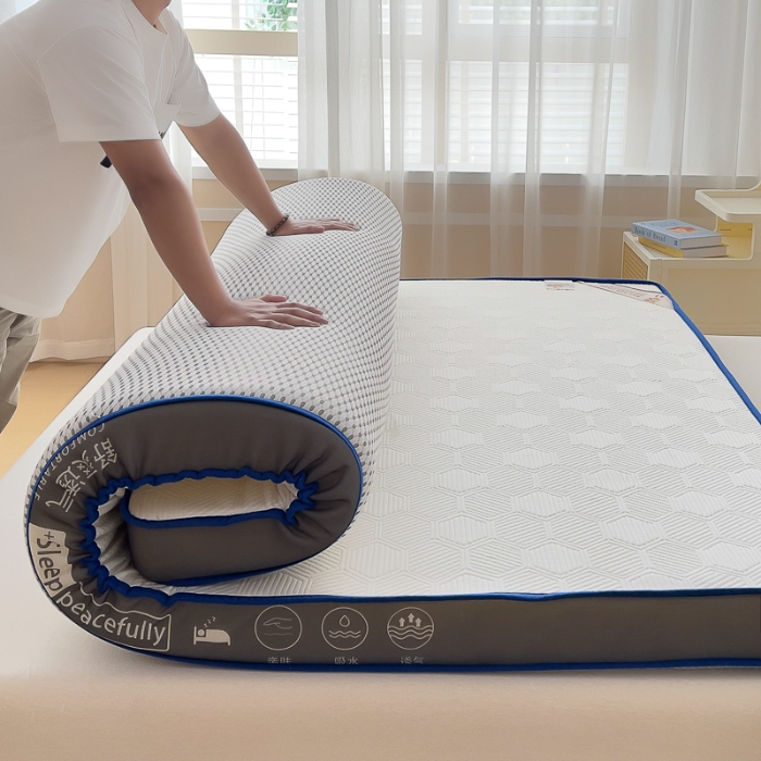 91家纺网 家纺一手货源 找家纺 MOA床垫 2025最新款加厚海绵床垫卧室软垫乳胶床垫学生宿舍记忆棉床垫 凌云（白）厚9.5cm