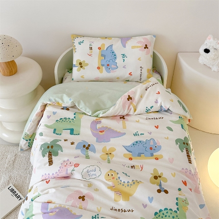 91家纺网 家纺一手货源 找家纺 （总）全棉幼儿园被子三件套儿童午睡棉被褥宝宝入园含芯六件套