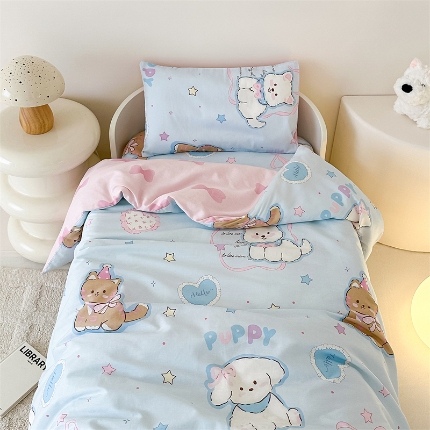 91家纺网 家纺一手货源 找家纺 （总）全棉幼儿园被子三件套儿童午睡棉被褥宝宝入园含芯六件套