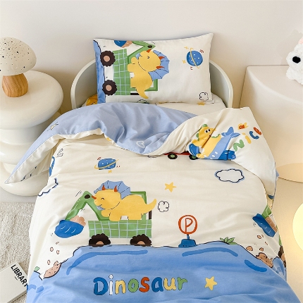 91家纺网 家纺一手货源 找家纺 （总）全棉幼儿园被子三件套儿童午睡棉被褥宝宝入园含芯六件套