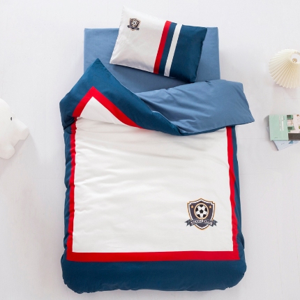 91家纺网 家纺一手货源 找家纺 (总）A类学院风全棉数码印花幼儿园被子三件套午睡棉被褥六件套