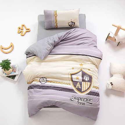 91家纺网 家纺一手货源 找家纺 (总）A类学院风全棉数码印花幼儿园被子三件套午睡棉被褥六件套