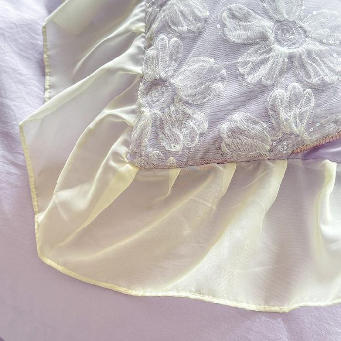 91家纺网 家纺一手货源 找家纺 苏米娜2026春夏新品韩版公主风超柔水洗棉床盖四件套刺绣针织棉双层纱纯棉棉麻全棉公主风床盖款四件套  秘密花园—梦幻紫