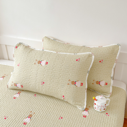 91家纺网 家纺一手货源 找家纺 （总）2025新款夹棉枕套水洗棉印花卡通夹棉绗缝枕套