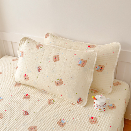 91家纺网 家纺一手货源 找家纺 （总）2025新款夹棉枕套水洗棉印花卡通夹棉绗缝枕套